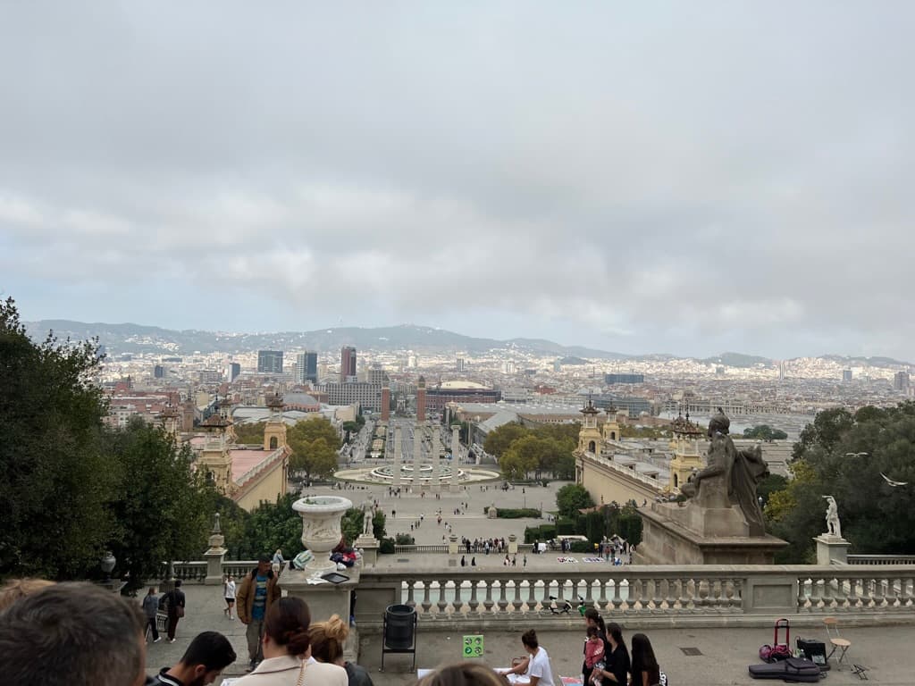 Utsikt over Barcelona fra Montjuïc