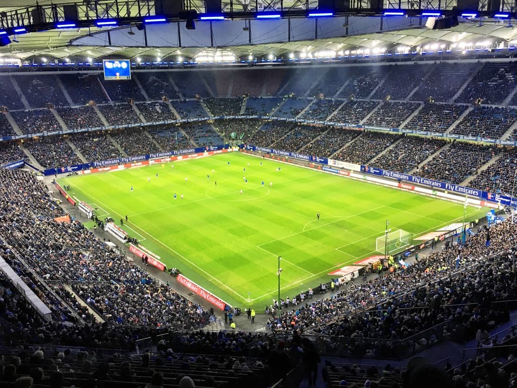 Fotballkamp i Hamburg