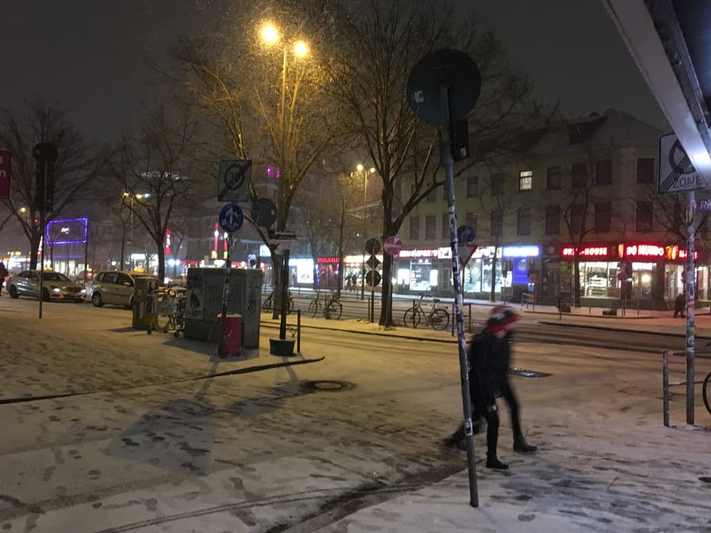 Vinterkveld i Hamburg
